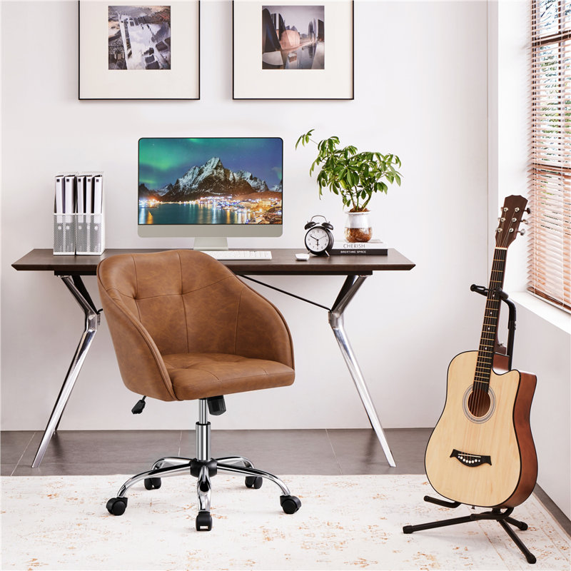 Ergonomic Desk Chair for Home and Office use, Retro Brown