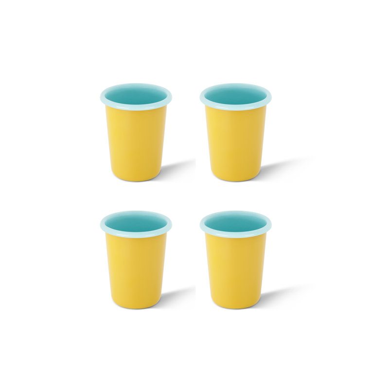 S/4 Small Enamel Tumbler - Two Tone, Red