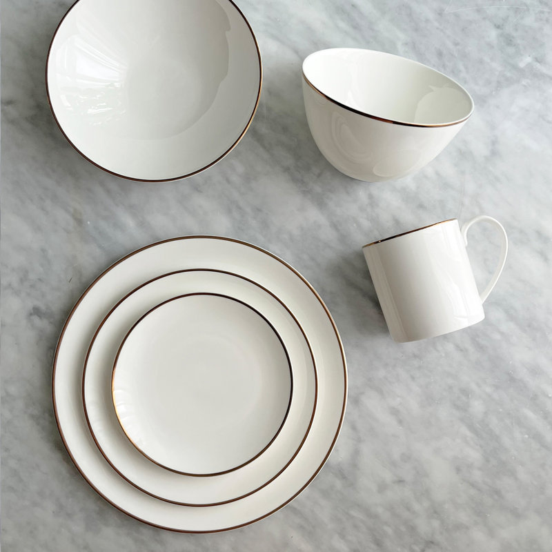 Assiette plate 10 ", Or