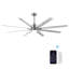 Ventilateur de plafond industriel intelligent de 72 pouces en nickel brossé avec lumière, moteur CC silencieux à 6 vitesses, application Tuya et télécommande, certifié ETL DOE pour grand salon, garage, entrepôt.-1689529022
