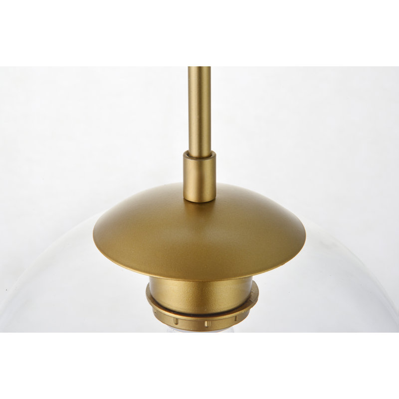 Luminaire suspendu simple à intensité variable 1 lumière Graziani, Laiton, H 70 po x l 10 po x P 10 po