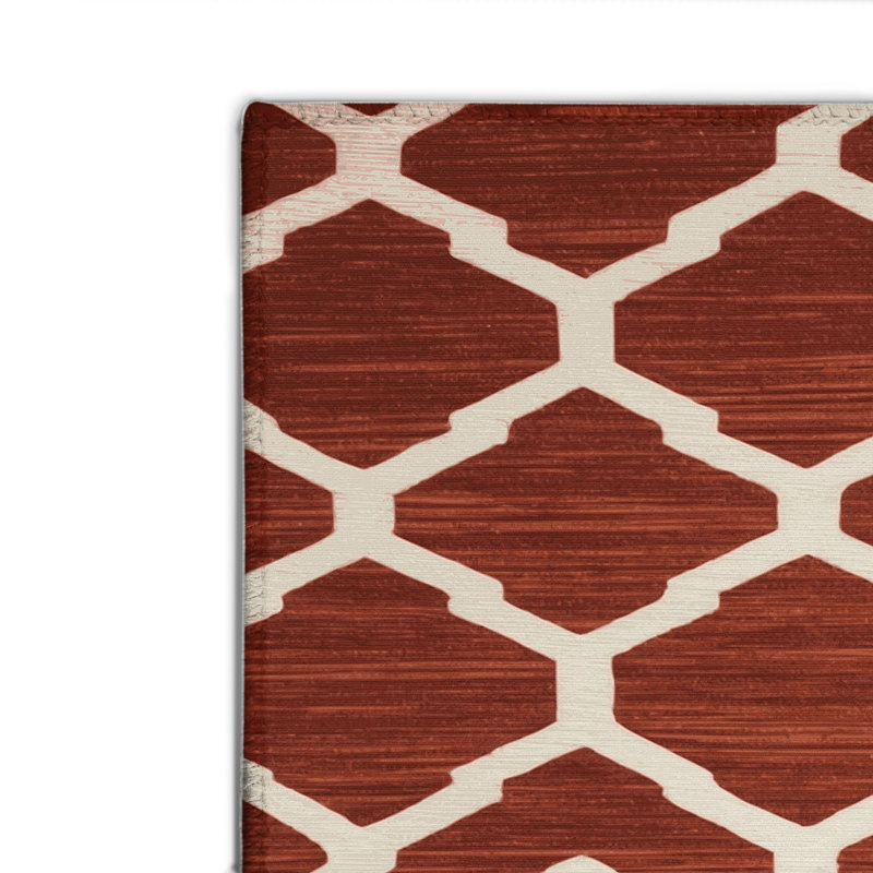 Tapis brun intérieur et extérieur Trellis, Rectangulaire 2 pi x 3 pi