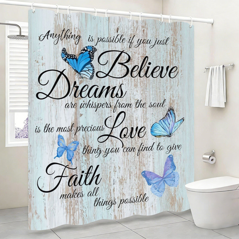 Rideau de douche Believe Butterfly
