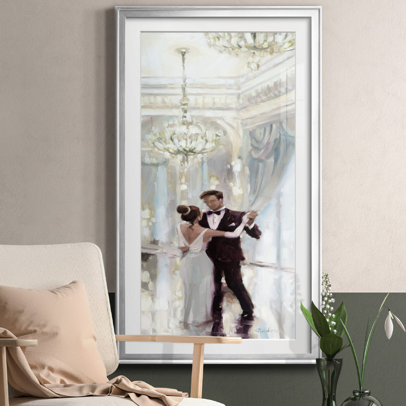 Ballroom Dancing - Peinture encadrée, H 14,5 po x l 26,5 po x P 1,5 po, Argent