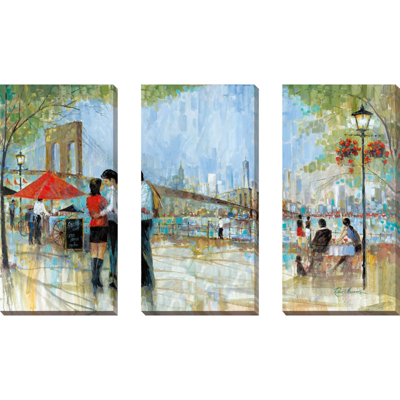 "New York Romance", ensemble de 3 impressions sur toile