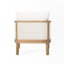 Fauteuil club d'extérieur en bois d'acacia avec coussins Prieto