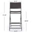 Chaise pliante d'extérieur en osier et tabourets de bar en rotin
