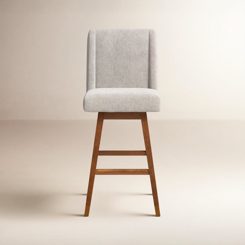 Tabouret pivotant Chenowith Albemarie, Brun, Tabouret de bar (siège d’une hauteur de 30 po), Taupe performance