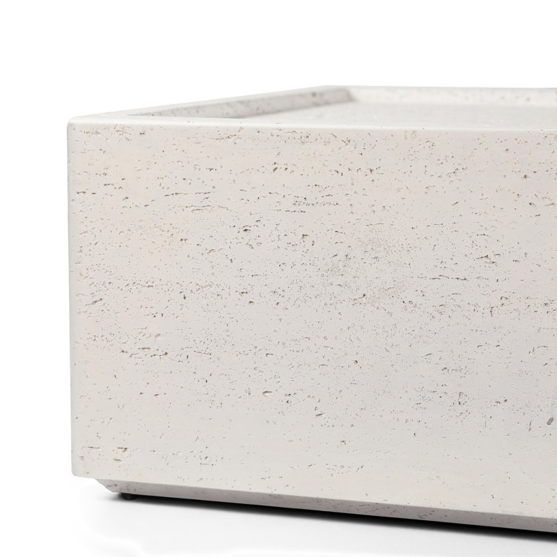 Table basse d'extérieur en béton 40 po, Beige