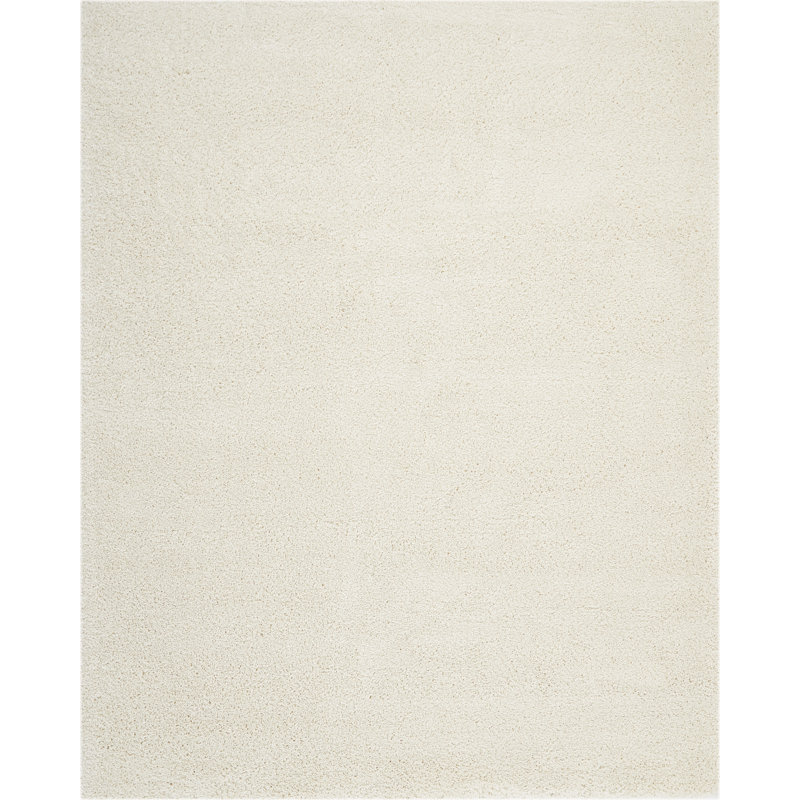 Tapis ivoire Sunny Shag, Rectangle 7 pi 10 po x 9 pi 10 po