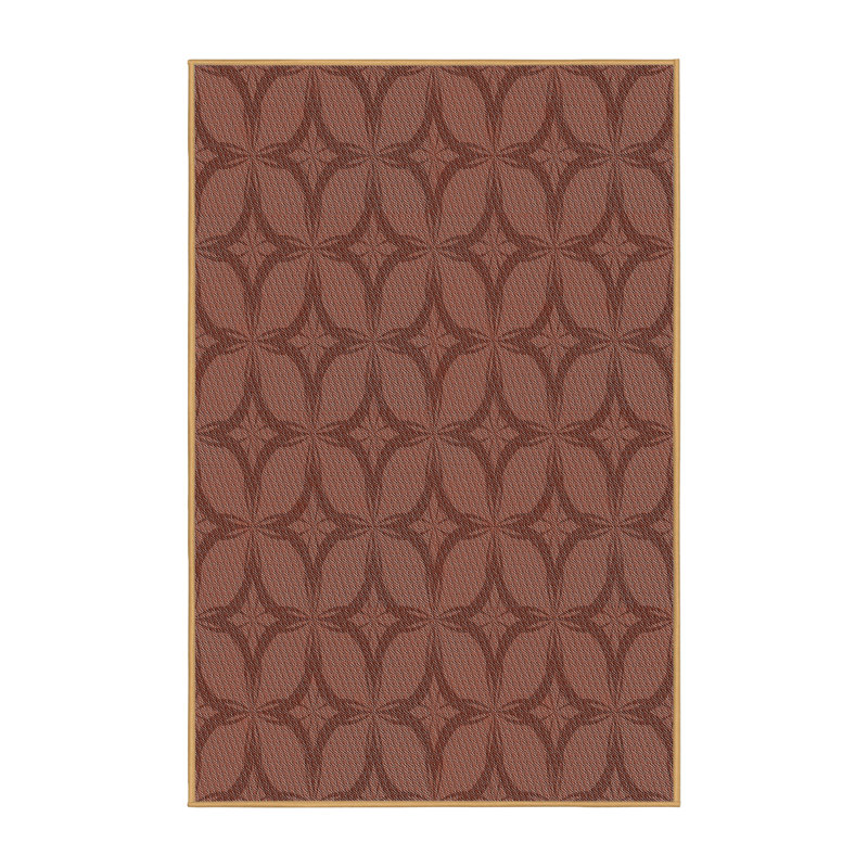 Tapis de zone brun à motif, Rectangle 5 pi x 8 pi