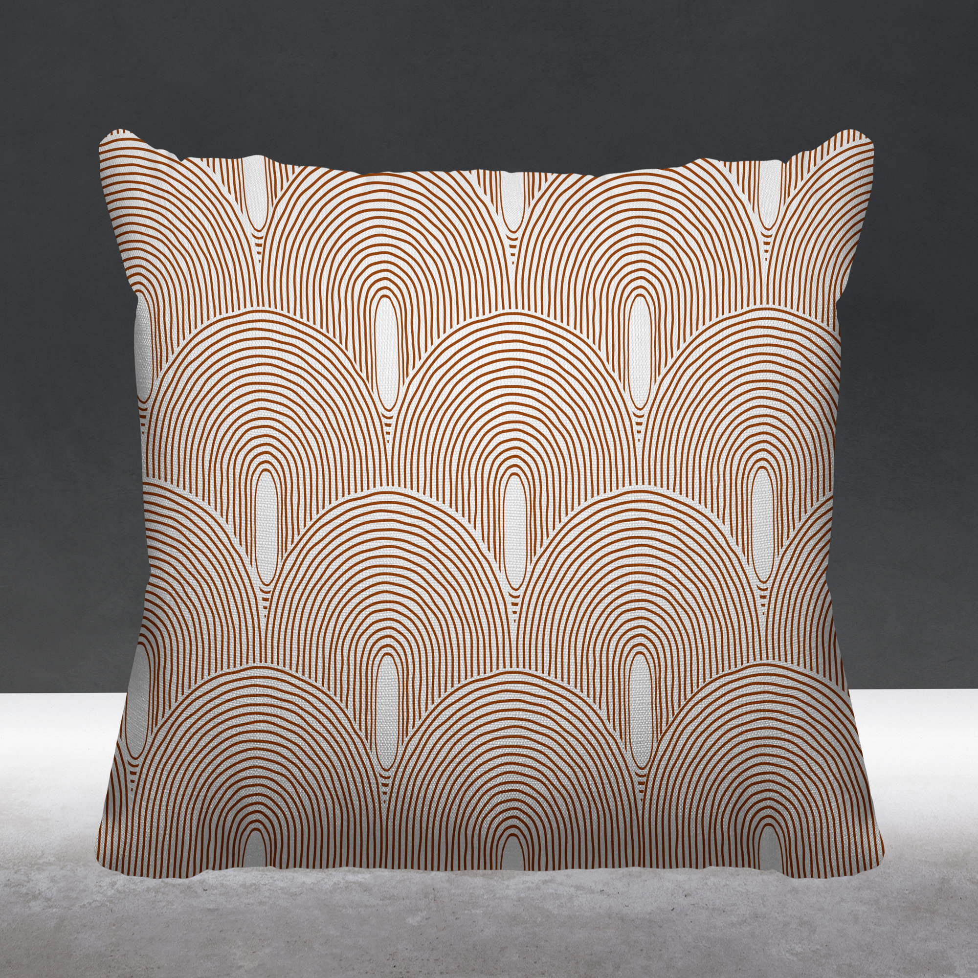 Limpo Starburst Spun Polyester Indoor/Outdoor Throw Pillow, Burnt Orange, Square, 18"H x 18"W