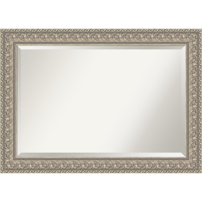 Azhineh Silver Beveled Framed Wall Mirror, 30.5" x 42.5"