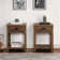 Schlosser Warfel Farmhouse Side Tables with Slatted Lower Shelf