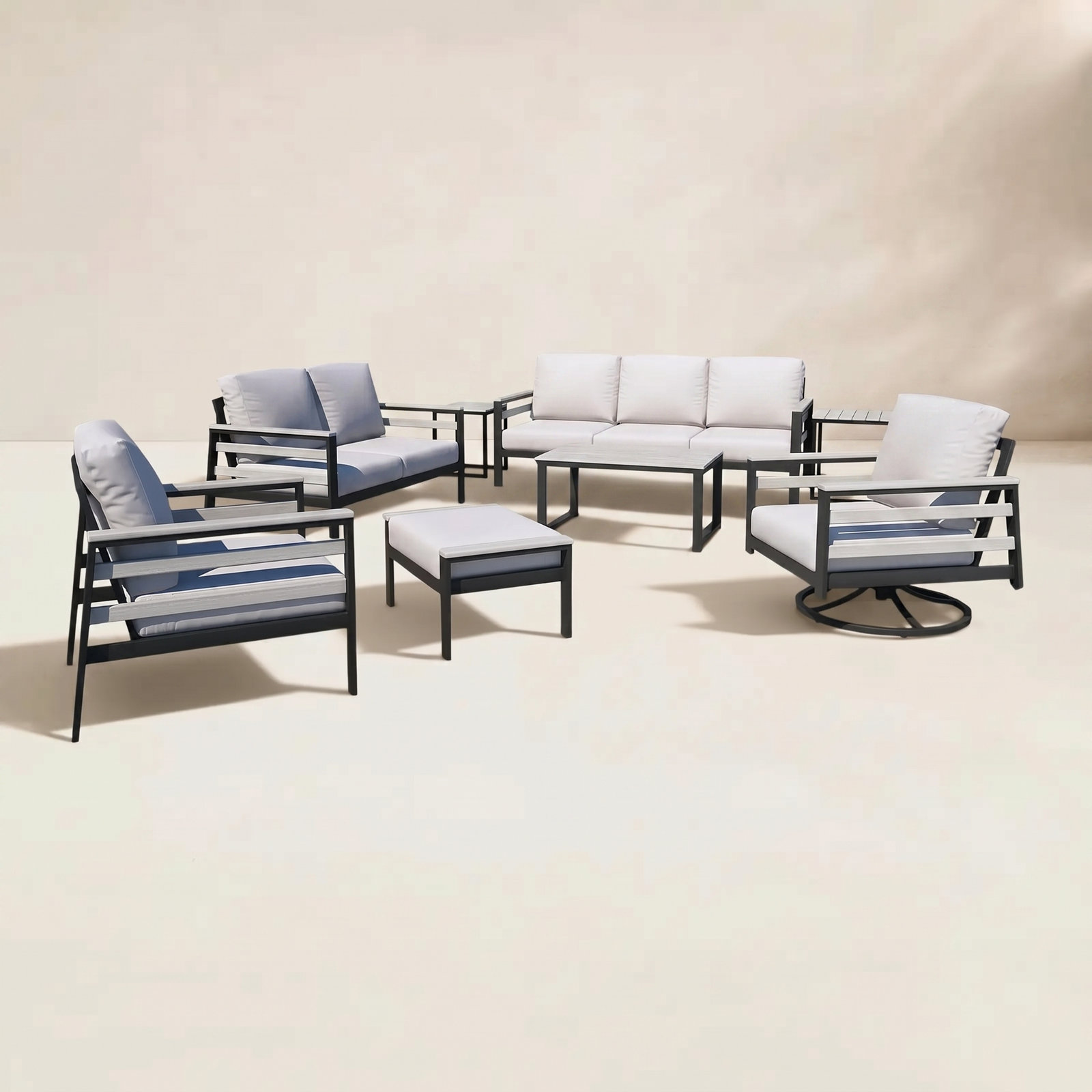 Townsend 7 - Person Sunbrella® Patio Seating Group, Sunbrella Canvas Natural