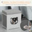 Cat House Bed Kitten Cave Cube Indoor for Small Pet 41x30x36 cm Grey
