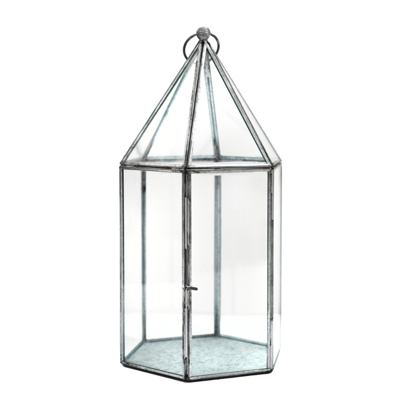 Glasshouse Terrarium Galvanised H36cm W18cm