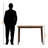 Canopy Console Table in Brown Finish in Mid-century Modern Style, 33.35" H X 47.06" W X 13.55" D