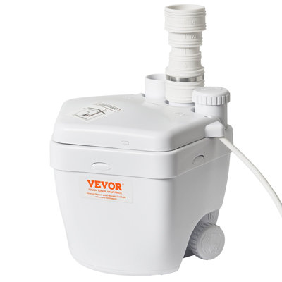 Utility Sink Pump, 1/3 HP, 120-Volt, 1750 GPH Flow, 18 ft Head, Under-Sink Sump Pump System with Copper Wire Motor, Heavy-Duty Utility/Laundry Sink Pump, Drain Pump with 1-1/2" Outlet, White