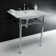 Ceramic Rectangular Console Bathroom Sink with Overflow