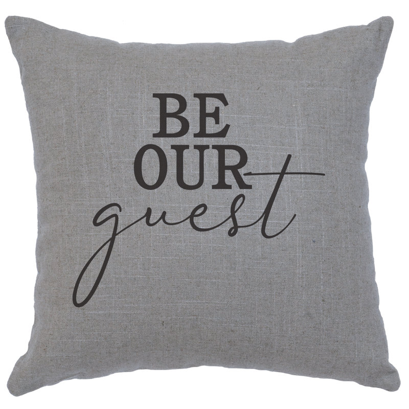 Linen Image Solid Colour Linen Throw Pillow, Grey