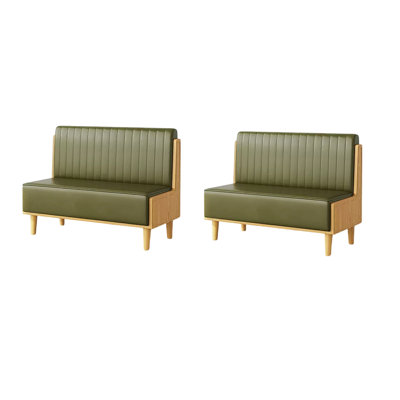 Simple Elegant Restaurant Cafe Benches Faux Leather Upholstered Bench