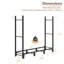 Adjustable Heavy‑Duty Metal Log Rack, Indoor & Outdoor Firewood Stacker Stand, Wood Pile Storage Organiser for Fireplace