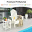 Chaise Adirondack pliante en plastique avec table Wauhillau