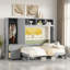 Lit escamotable multifonctionnel avec rangement pour petits appartements / studios-682821144-682821147