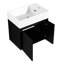Armoire de salle de bain avec lavabo en céramique, porte, armoire de rangement pour salle de bain-275886909