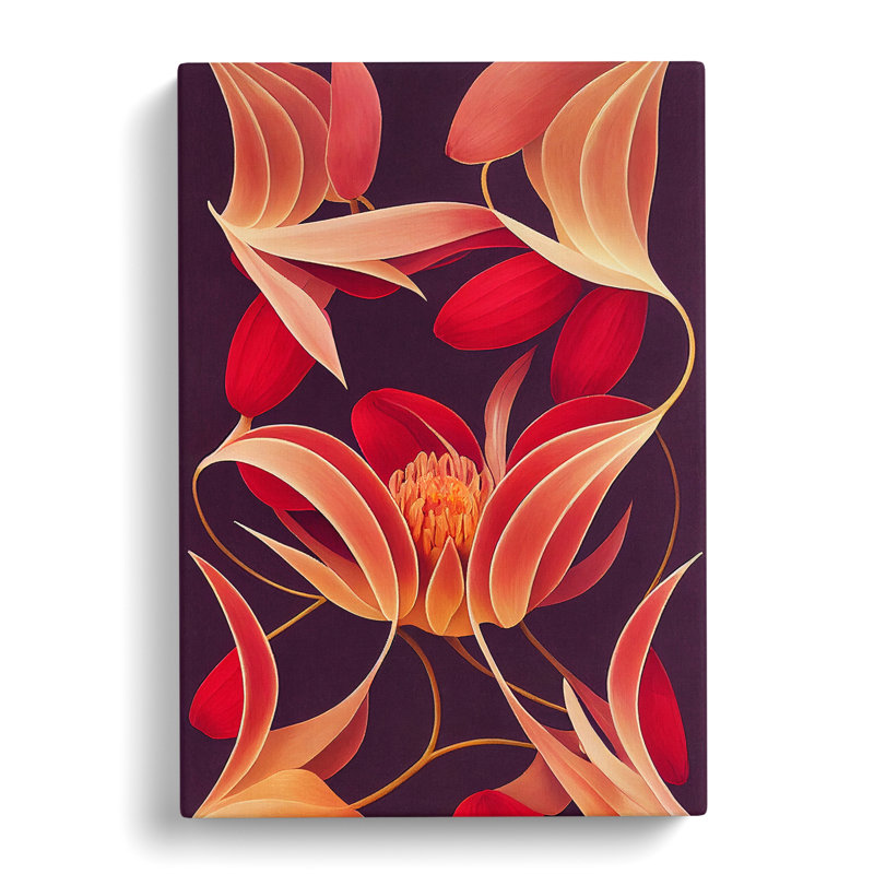 Charming Flowers - Wall Art, Wrapped Canvas, 50cm H x 35cm W x 3cm D, No Matte