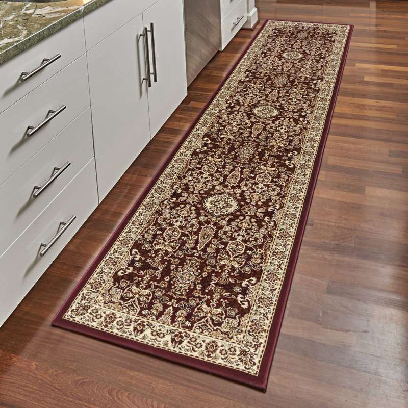 Tapis oriental floral Majestic, Tapis de couloir 2 pi 2 po x 8 pi