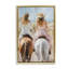 «Cowgirl Friends & Horses», art mural encadré sur toile flottante dorée, design par Heidi Kuntz-549897008-550120997