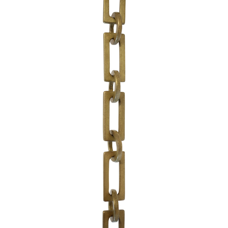 Rectangle chaînette soudée, Laiton antique