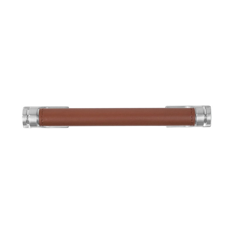 Reserve Bar / Handle Pull, Satin Nickel/Brown