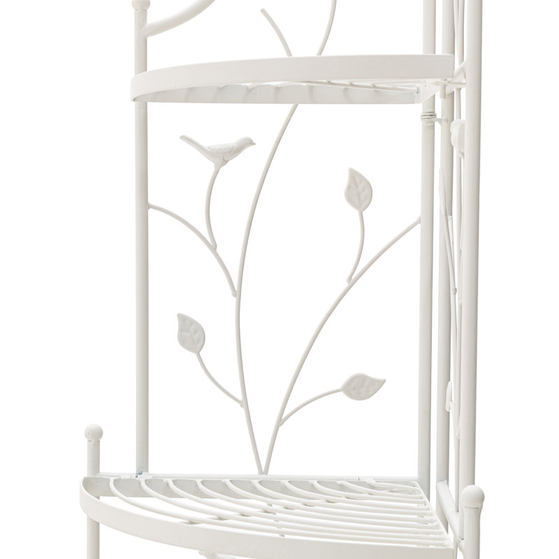 Support pour plante ou support de rangement 52 po H 4 niveaux, Blanc