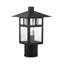 Lanterne d'extérieur 1 lumière en satin moyen doré avec verre transparent-1149939671