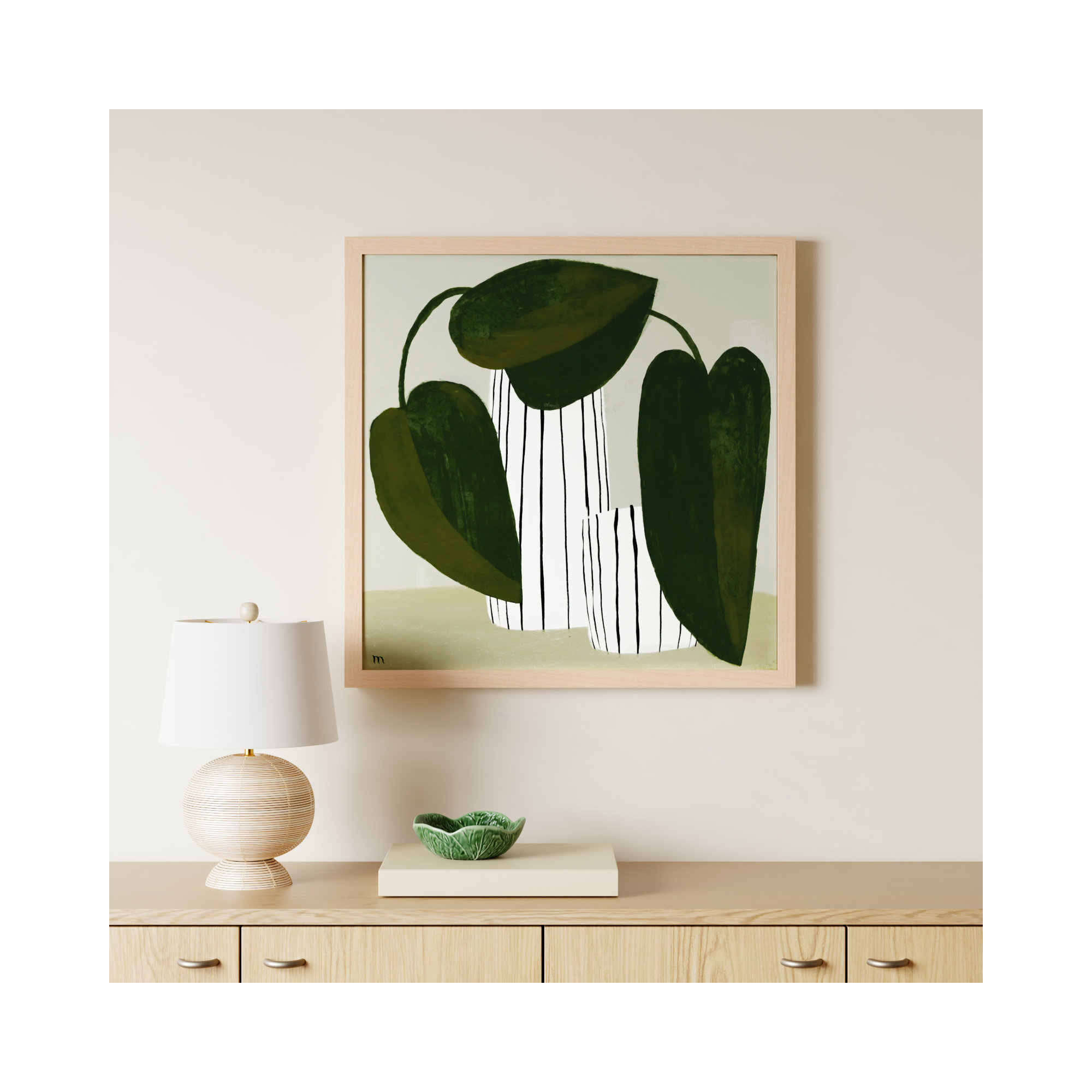 Striped Vases by StudioM, 30" H x 30" W x 1.25" D, Maple