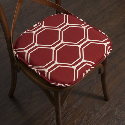 Mirage Hexagonal Memory Foam No Slip Back 16" x 16" Chair Pad Cushion by Red Barrel Studio