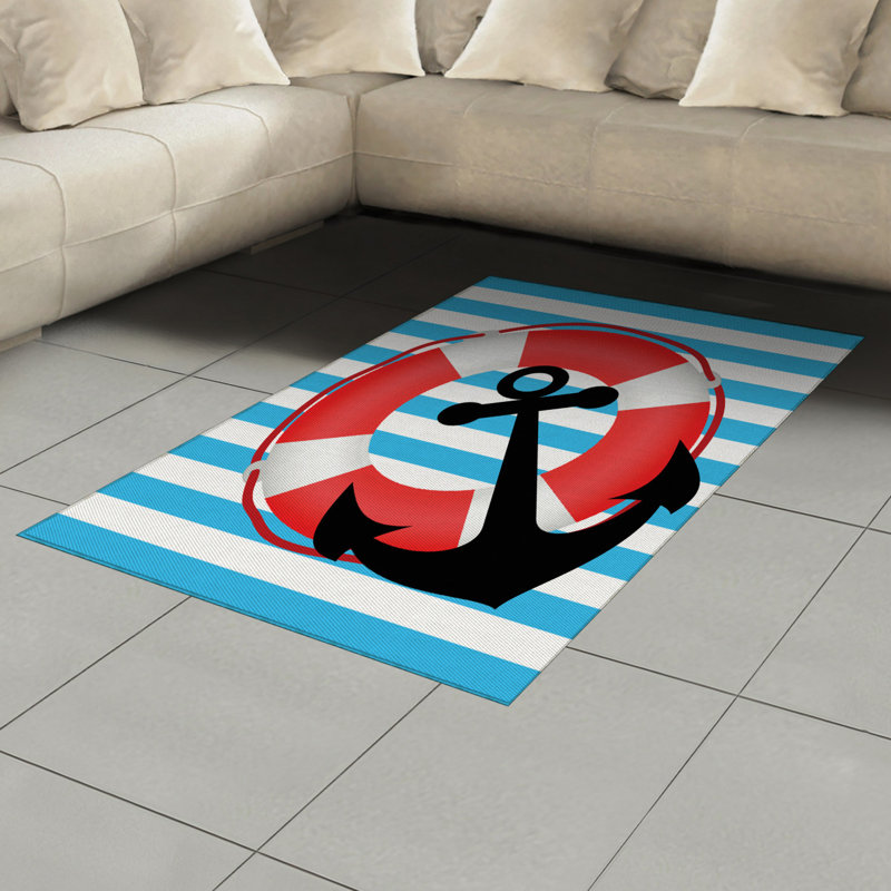 Anchor High Density Long Fiber Poly Threads Decorative Area Rug Carpet, Rectangle 4' x 5'8"
