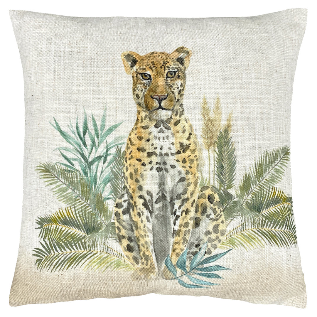 Feathers Animal Print Scatter Cushion with Filling