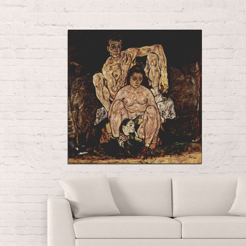 Egon Schiele - Wrapped Canvas Painting, 100cm H x 100cm W x 1.8cm D