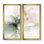 «Green and Cream Essence Of Modernity - Abstract Marble Impressions encadrées, art mural abstrait sur toile verte 2 pièces