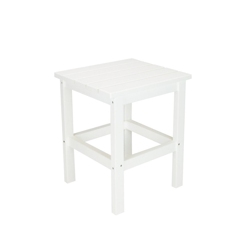 Leighton Square Outdoor Side Table , 15'' in. W 14.25'' in. D, White