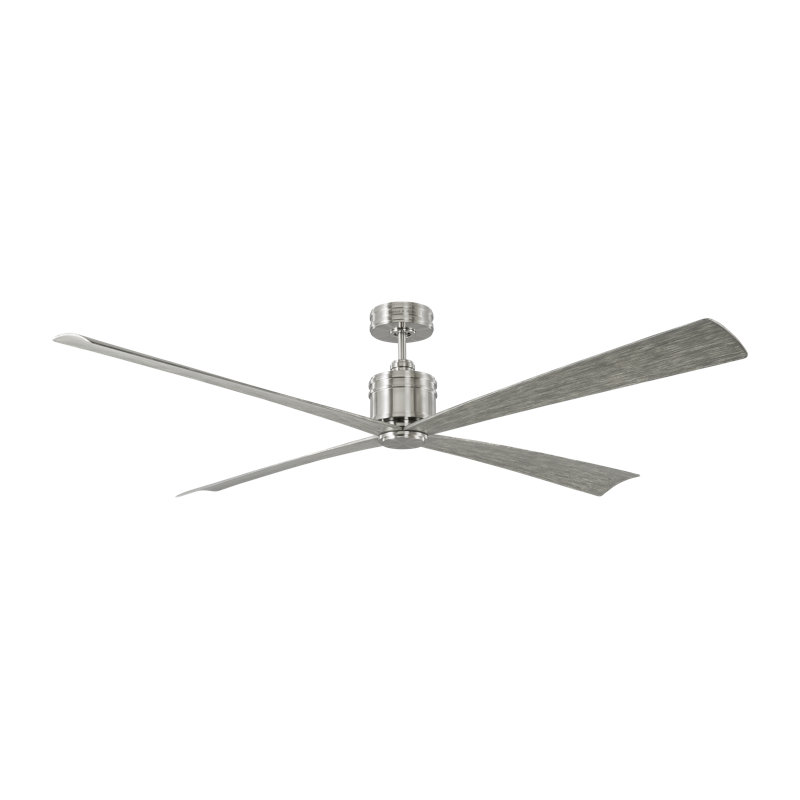 Visual Comfort Fan Launceton 72 Indoor Ceiling Fan with Light Grey Weathered Oak ABS blades and Handheld Remote