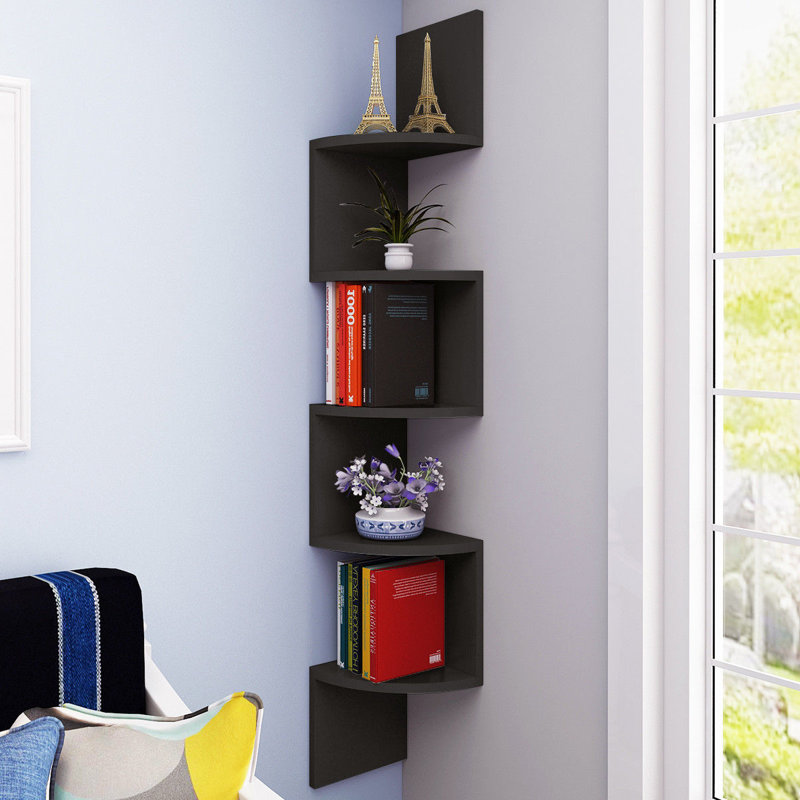 Mineo 5 Piece Plastic / Acrylic Corner Shelf