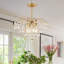 Lustre en cristal à gradation de 6 lumières Mid-Century-269424412-269424414