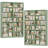 84" Tall Double Wide Bookshelf 7-Tier Bookcase with 28 Storage Cubes, Large Capacity Shelving Unit for Books & Decor, (Set of 2)-1432080135