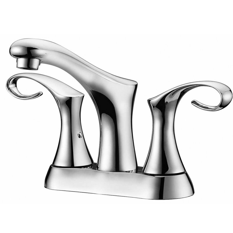 2-handle Bathroom Faucet with Drain Assembly, Chrome