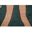 Tapis vert en laine noué à la main 8 x 10 Savonnerie